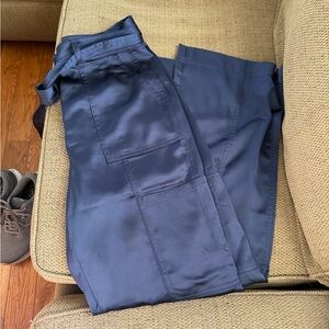 WHBM Navy Satin Pants